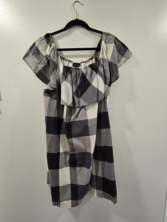 Who What Wear Dresses & Skirts - Who What Wear Black & White Buffalo Check Mini Dress